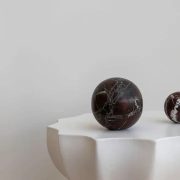 Orbit Table Sculpture Large - Rosso Levanto