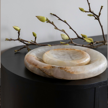 Solstice Tray Large - White Onyx