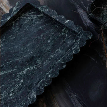Palazzo Large Scalloped Tray - Verde Alpi