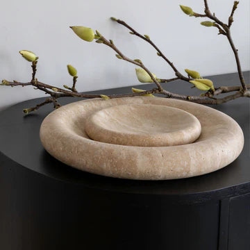 Solstice Tray Small - Beige Travertine