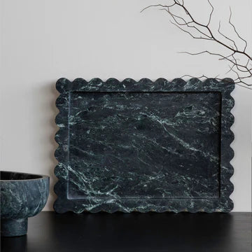 Palazzo Large Scalloped Tray - Verde Alpi