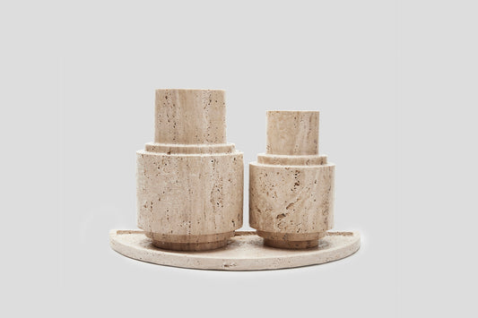 Pillar Vase Travertine