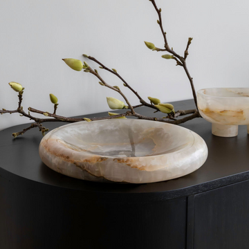 Solstice Tray Large - White Onyx