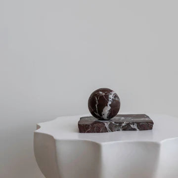 Orbit Table Sculpture Small - Rosso Levanto