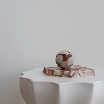 Orbit Table Sculpture Small - Brown Calacatta