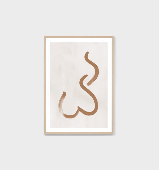 Abstract Figure Caramel 2 Print