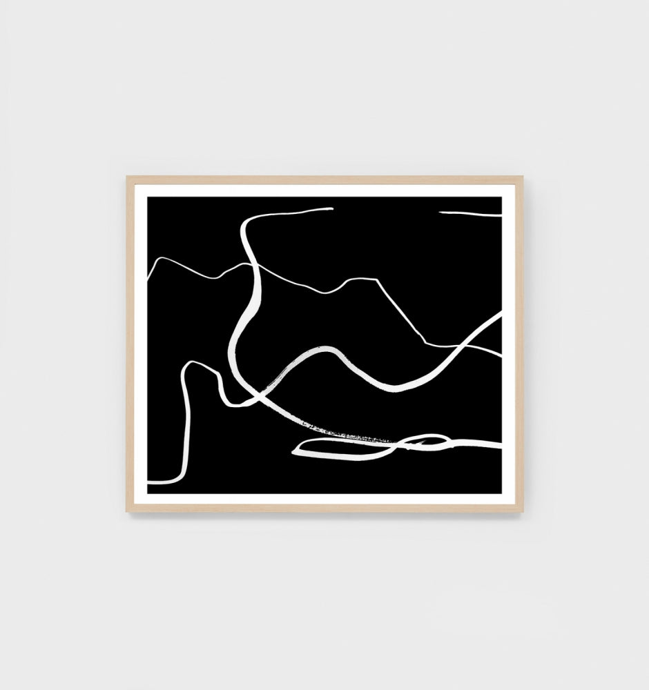 Lines Black 1 Print