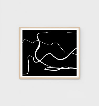 Lines Black 1 Print