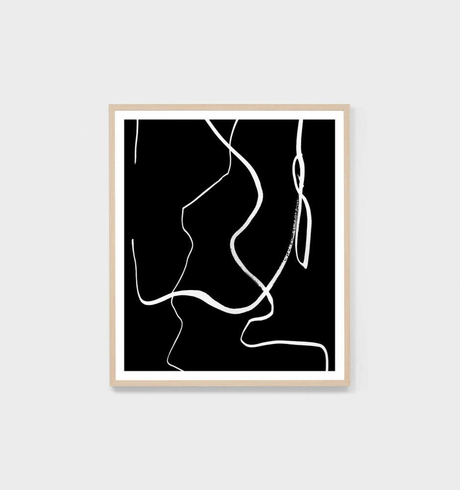 Lines Black 1 Print