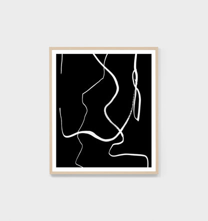 Lines Black 1 Print