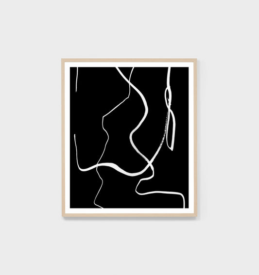 Lines Black 1 Print