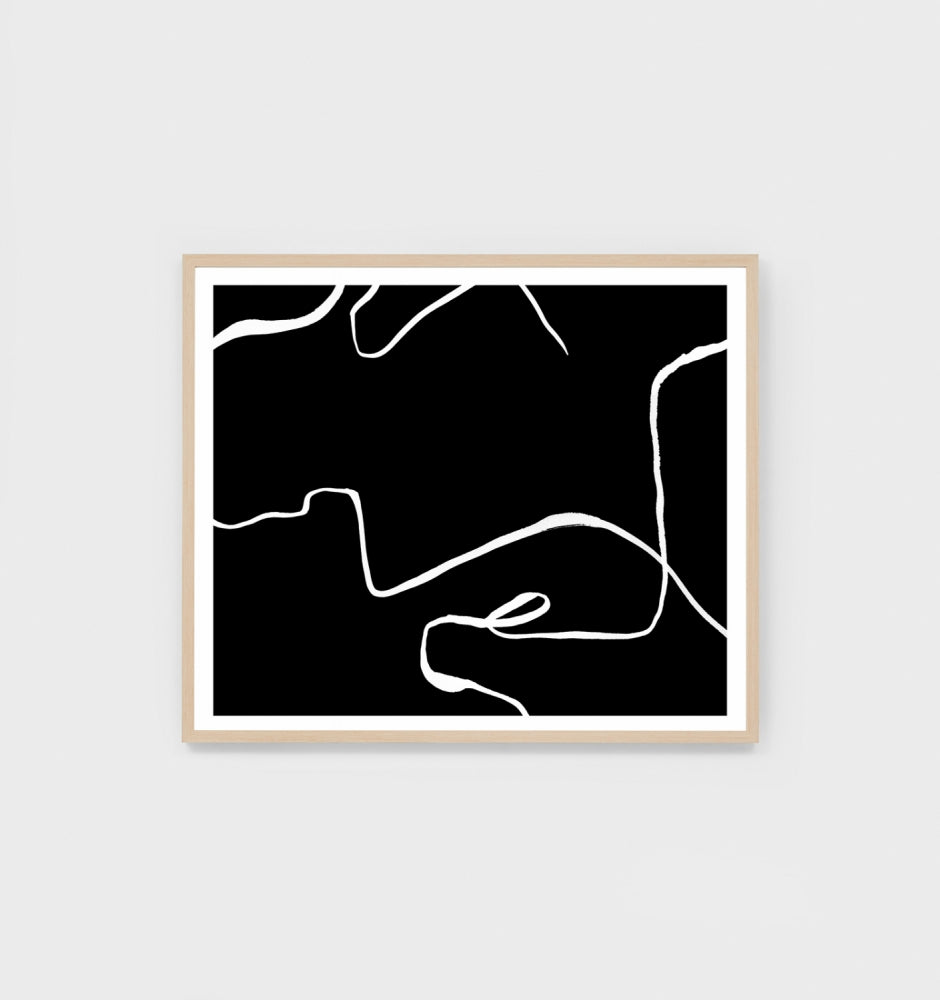 Lines Black 2 Print