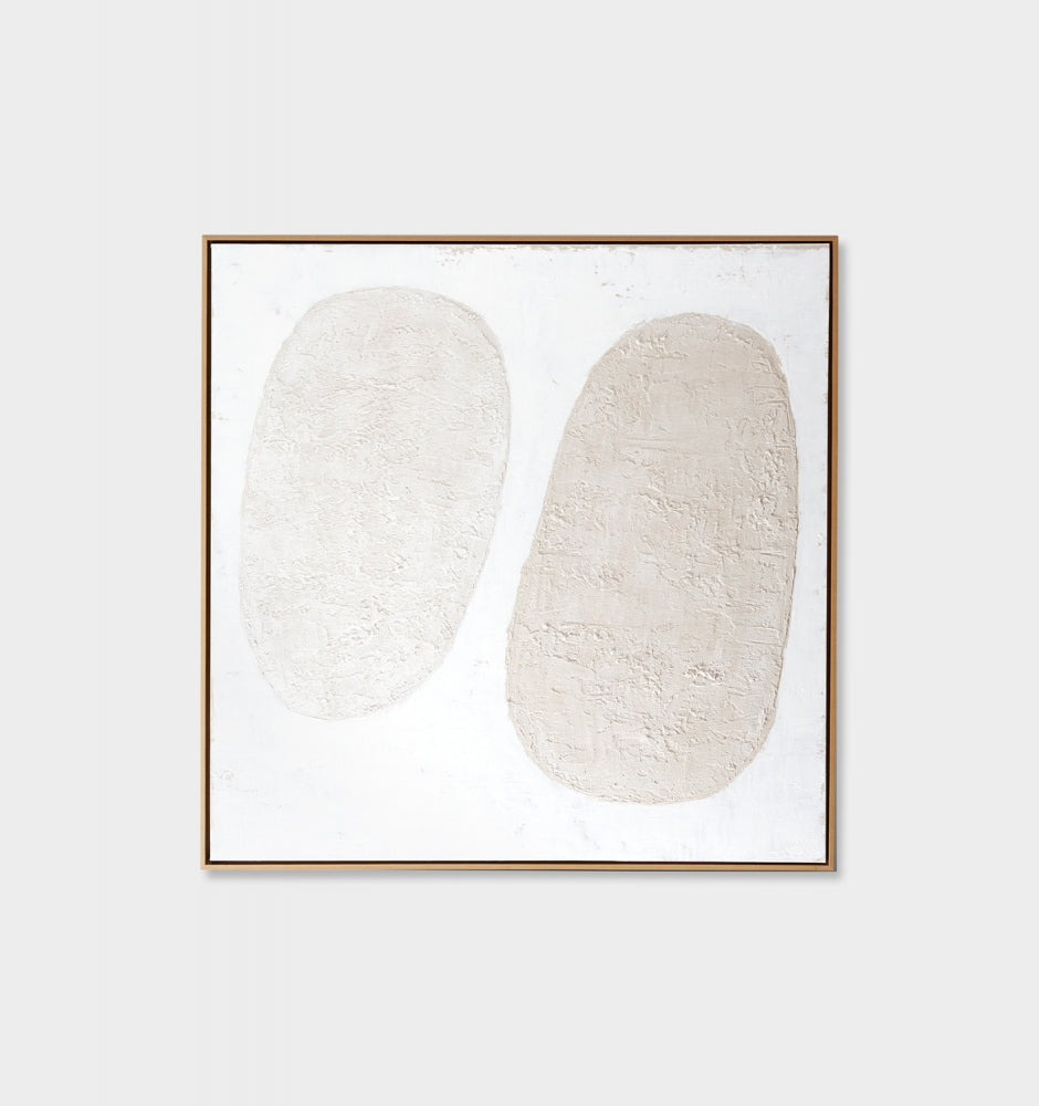 Organic Play White Framed Painting
