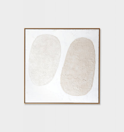 Organic Play White Framed Painting