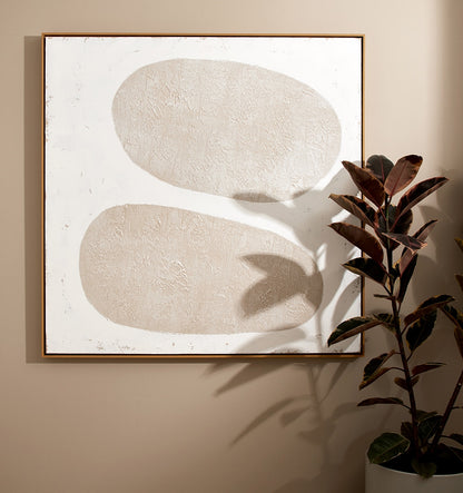 Organic Play White Framed Painting