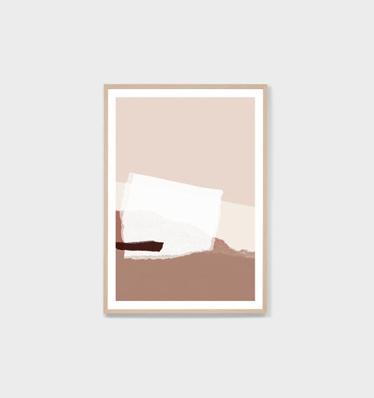 Torn Abstract Blush Print