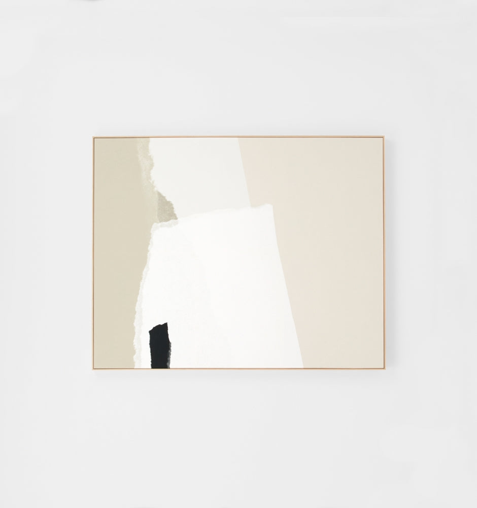Torn Natural 1 Framed Canvas