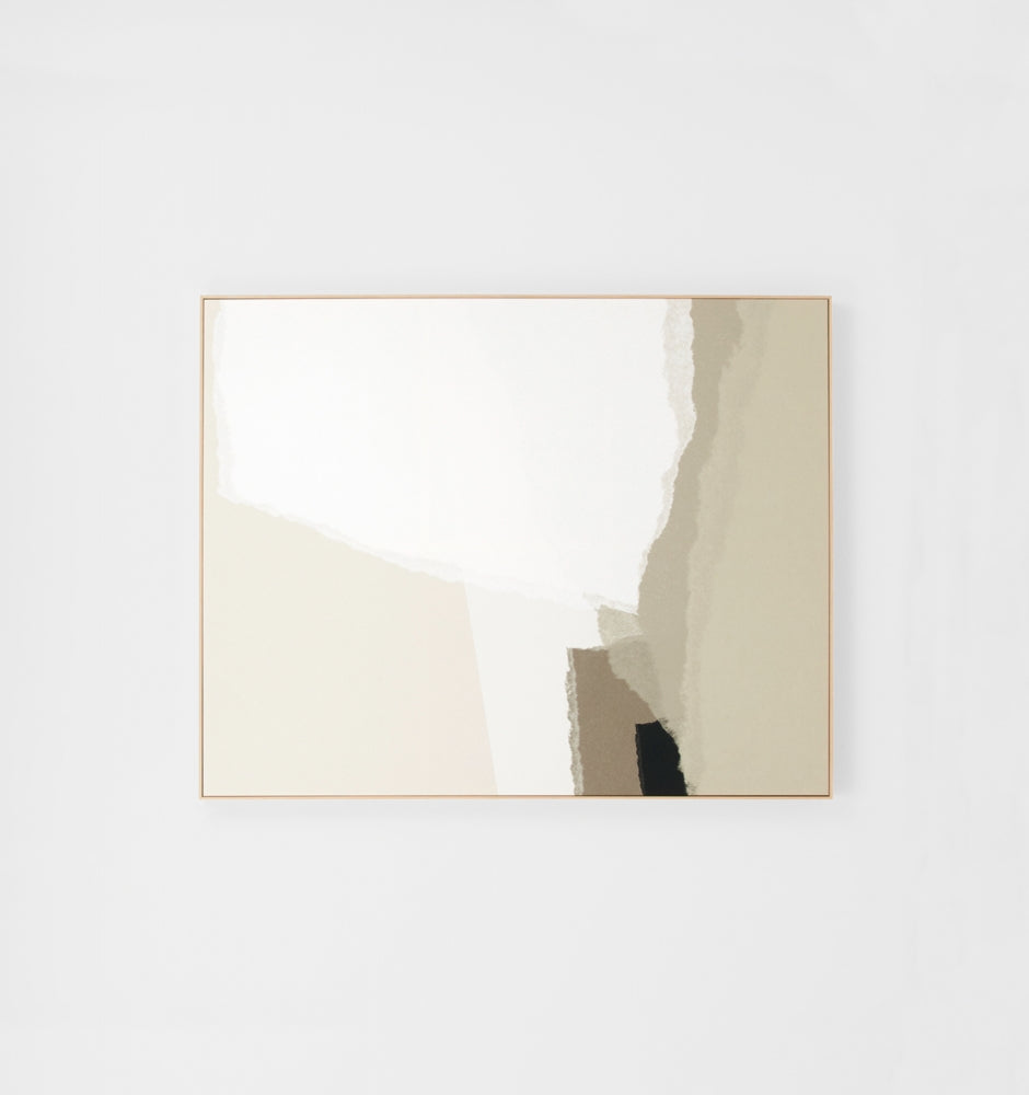 Torn Natural 2 Framed Canvas
