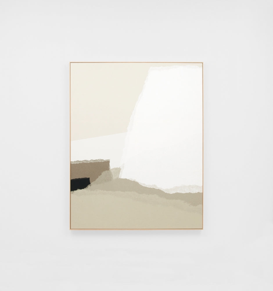 Torn Natural 2 Framed Canvas